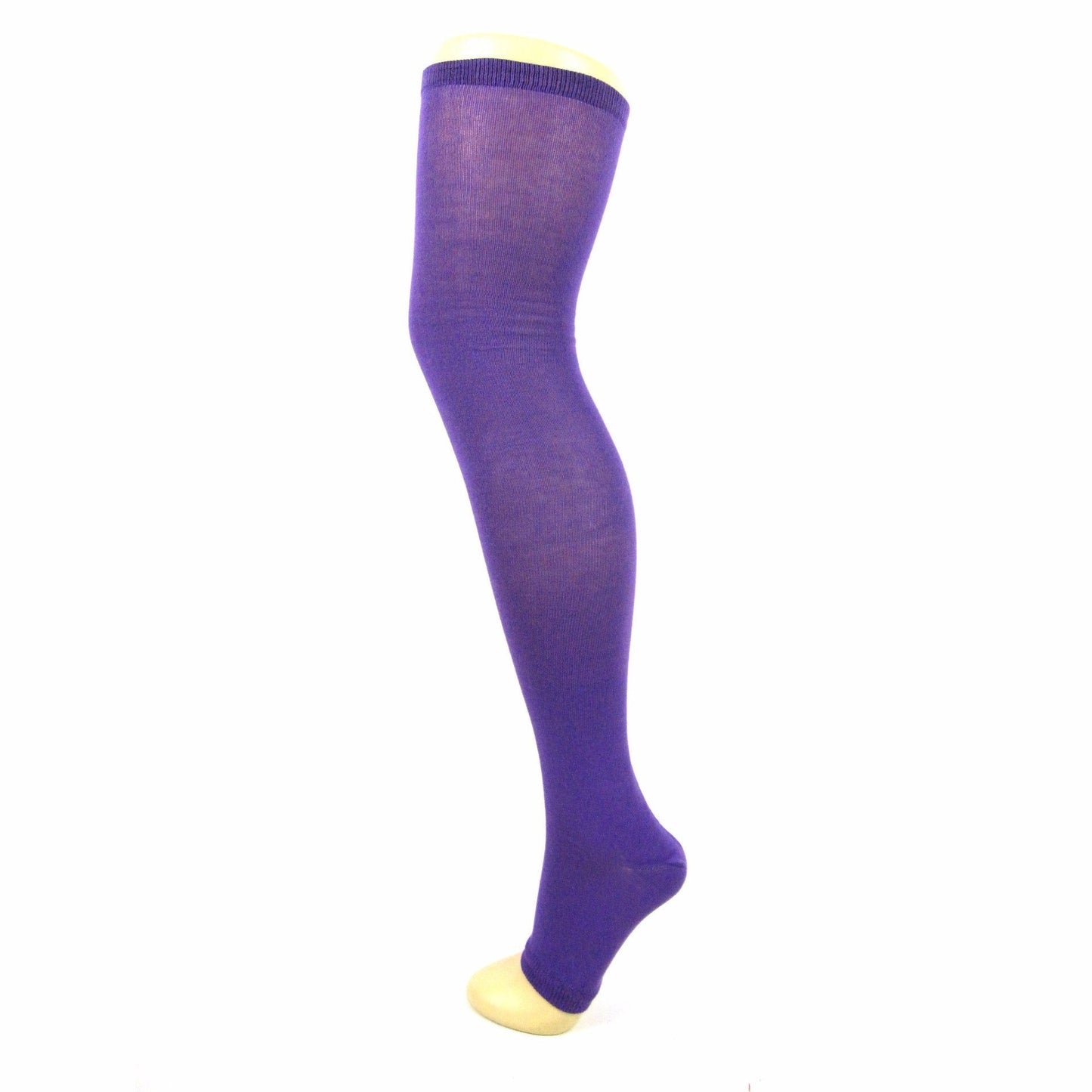 Cotton Blend Toeless Over the Knee Socks - Leggsbeautiful