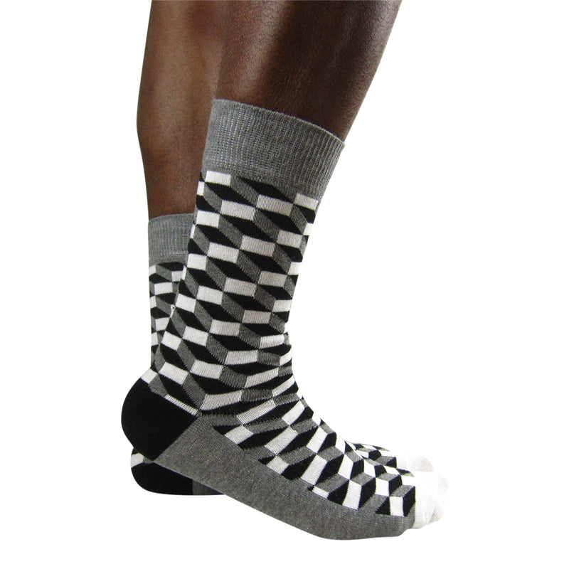 
                      
                        Luv Socks Men's Cotton Blend 3D Cube Ankle Socks - Leggsbeautiful
                      
                    