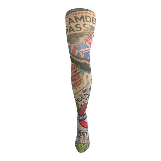 Load image into Gallery viewer, 70 Denier Camden And London Vibes Print Tights - Leggsbeautiful
