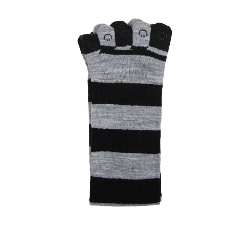 Cotton Blend Five Toe Knee Wide Stripe Knee Socks - Leggsbeautiful