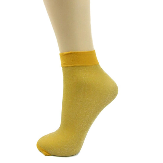 Leggsbeautiful Lurex Glitter Nylon Ankle Socks - Leggsbeautiful
