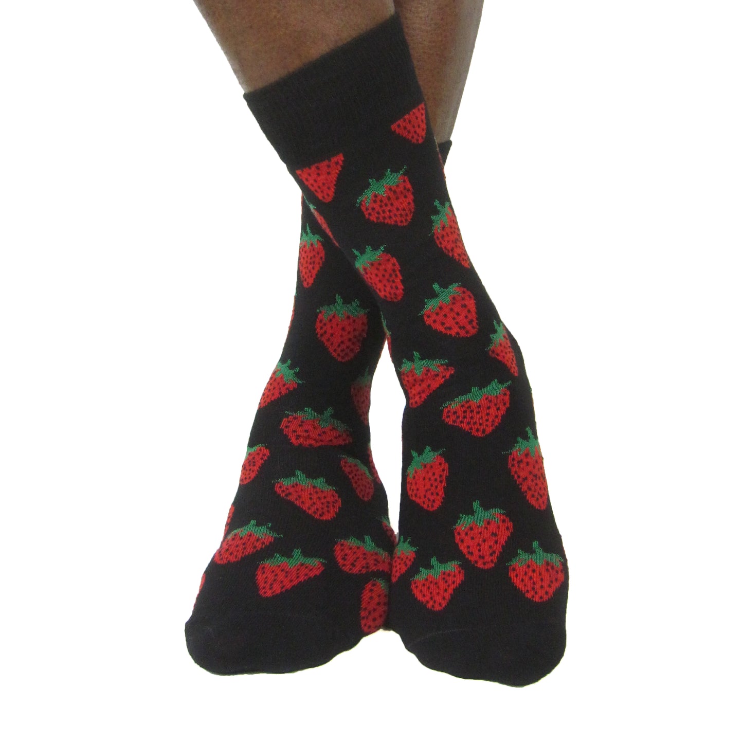 Luv Socks Men's Cotton Blend Strawberry Ankle Socks - Leggsbeautiful