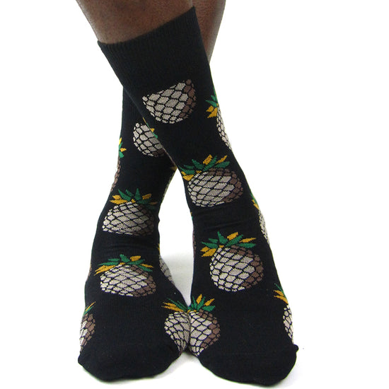 Luv Socks Men's Cotton Blend Pineapple Ankle Socks - Leggsbeautiful