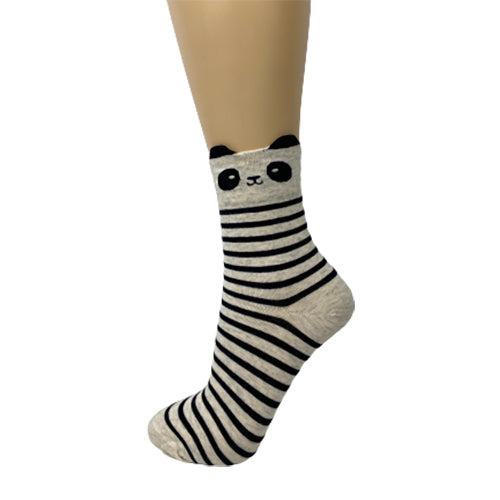 Load image into Gallery viewer, NOQ by Knittex 3D Panda Ankle High Socks
