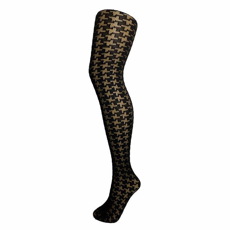 Semi Opaque 40 Denier Houndstooth Tights
