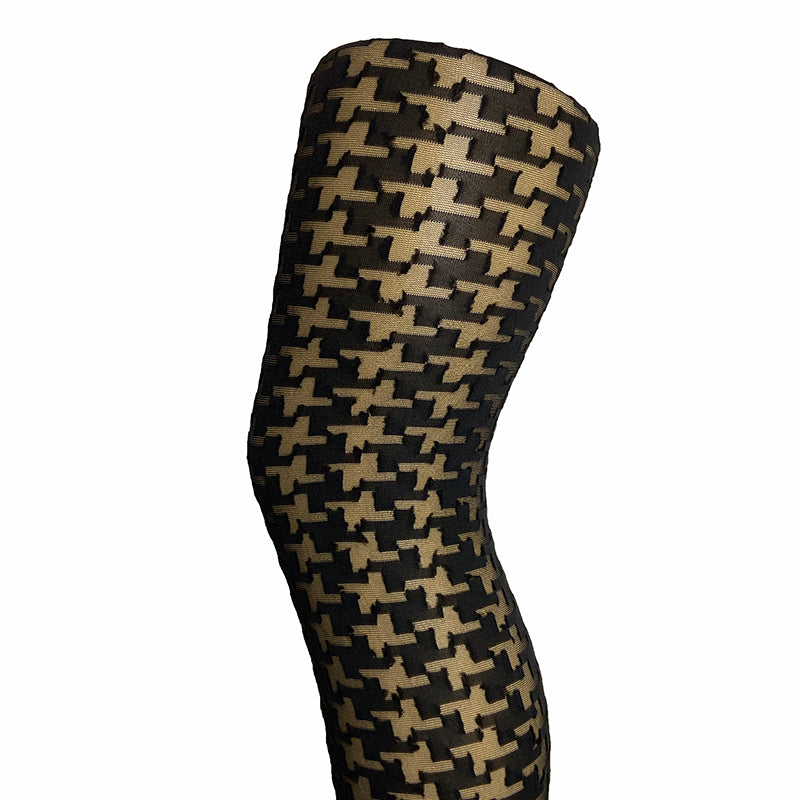 Semi Opaque 40 Denier Houndstooth Tights