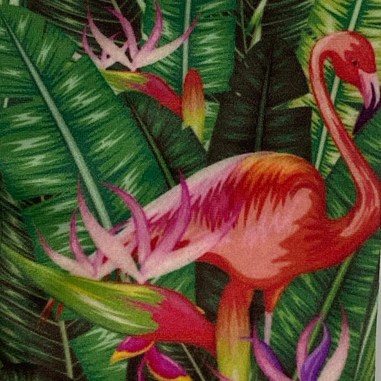 Tropical Bird of Paradise & Flamingo Print 70 Denier Opaque Tights