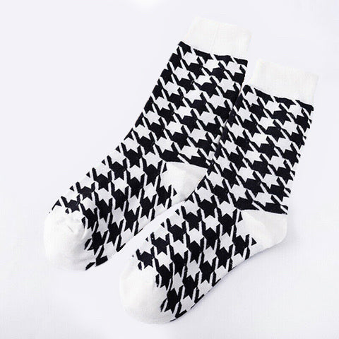 
                      
                        Cotton Blend Oversized Houndstooth Ankle Socks
                      
                    