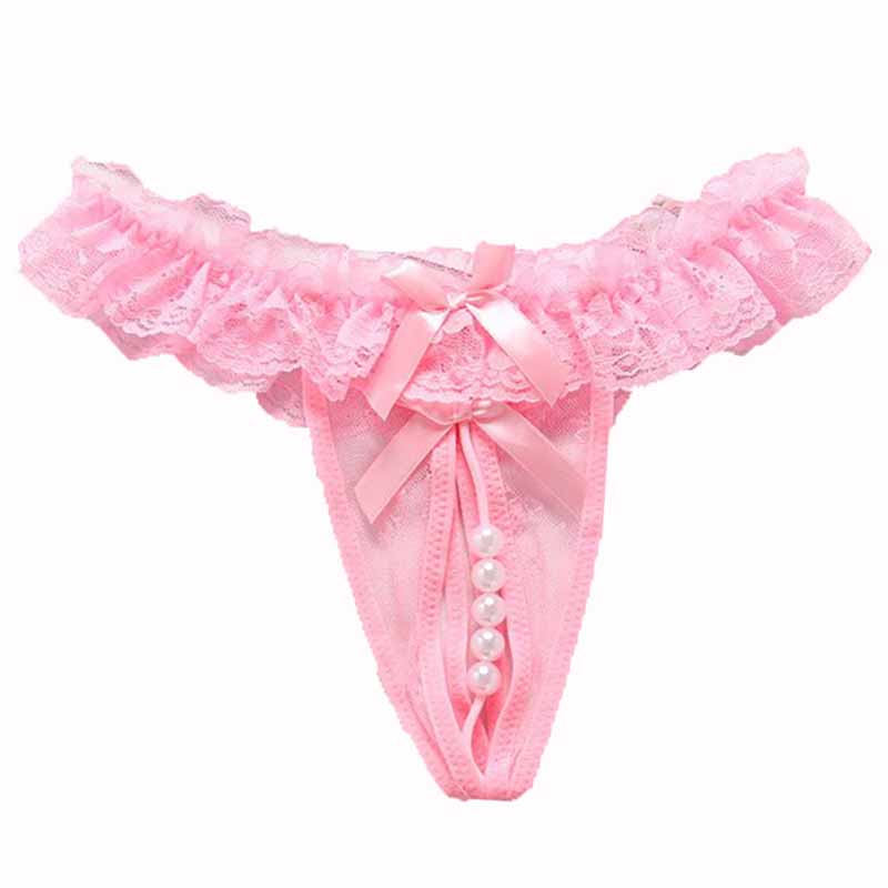 Stretch Lace Open Front Crotchless Panty  Crotchless panties, Lace thong  panties, Women
