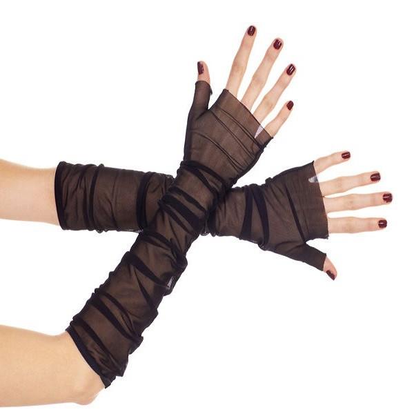 Music Legs Long Soft Stretch Fine Mesh Gloves - Leggsbeautiful