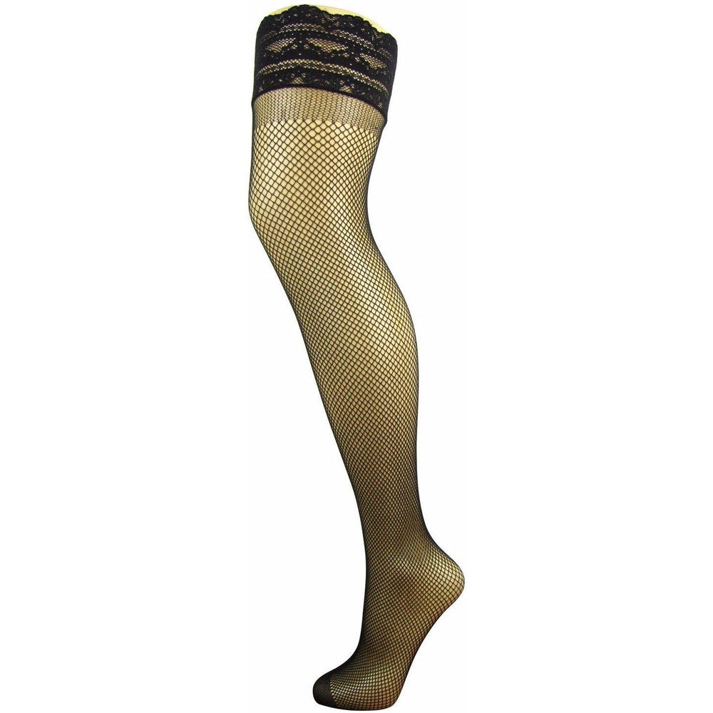 Pretty Legs Lace Top Fishnet Hold Ups - Leggsbeautiful