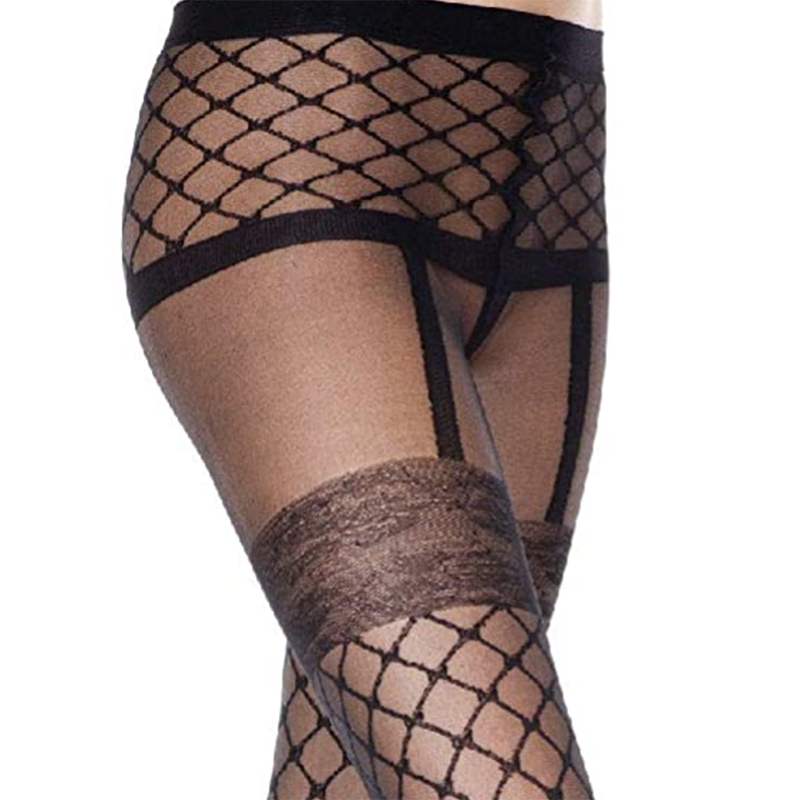 Faux sales garter tights
