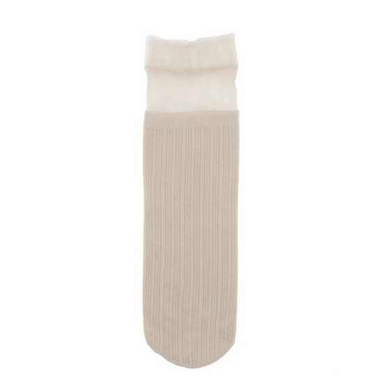 Stretch Nylon Frill Top Ankle Socks