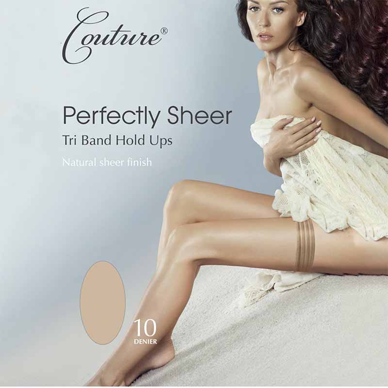 Couture Perfectly Sheer 10 Denier Tri Band Hold Ups