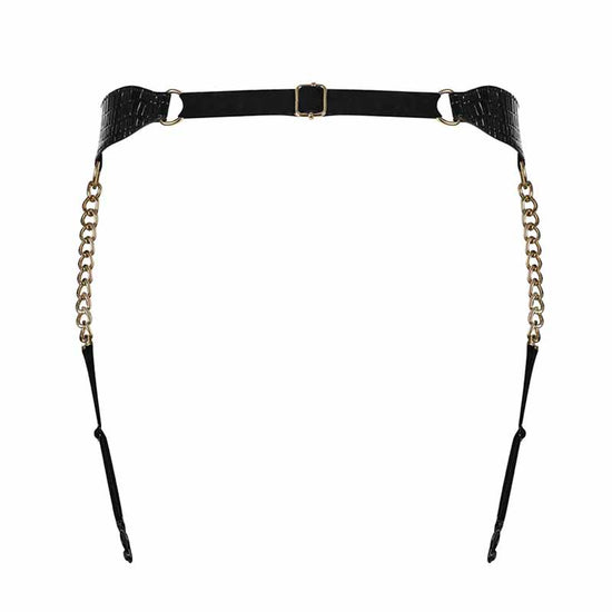 Obsessive Plus Size PU Chain Suspender Belt