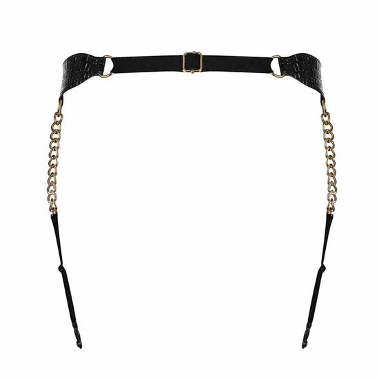 Obsessive Plus Size PU Chain Suspender Belt