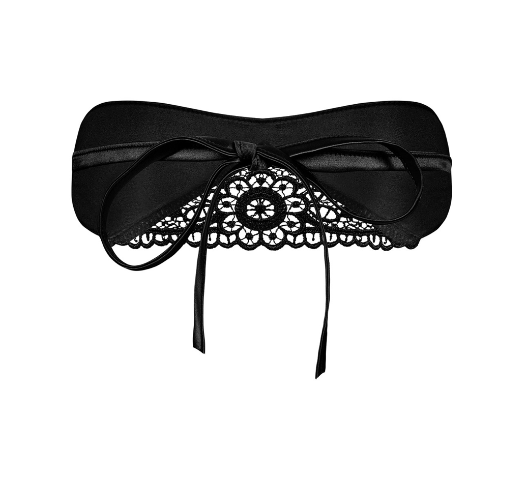 Load image into Gallery viewer, Obsessive Satin And Lace Eye Mask

