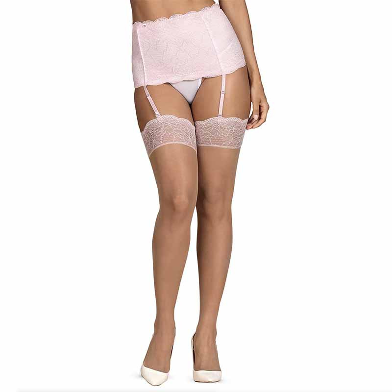 Obsessive Girlly Sheer Lace Top Stockings