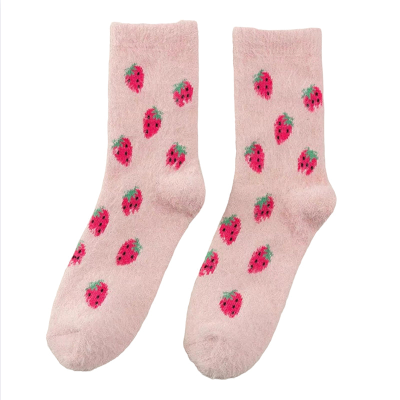 Soft Cosy Acrylic Fruit Printed Bed Socks