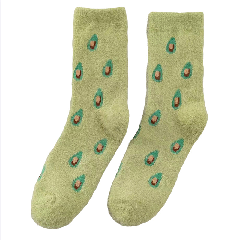 Soft Cosy Acrylic Fruit Printed Bed Socks
