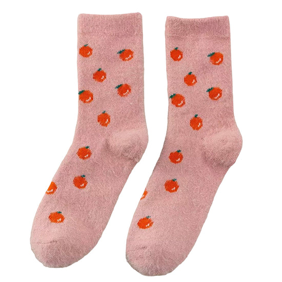 Load image into Gallery viewer, Soft Cosy Acrylic Fruit Printed Bed Socks
