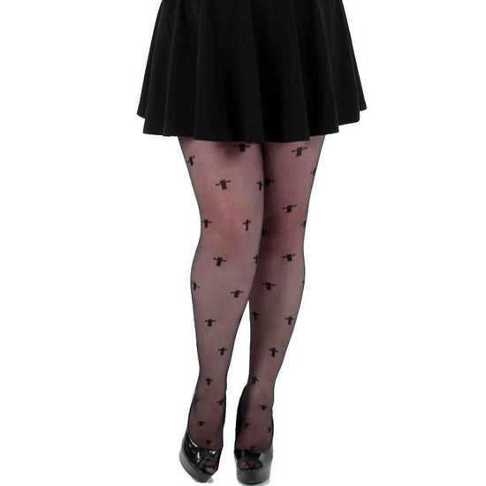 Pamela Mann Fuller Figure Sheer Crosses Tights - Leggsbeautiful