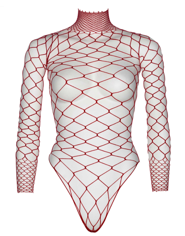 Leg Avenue Turtle Neck Fishnet Teddy - Leggsbeautiful