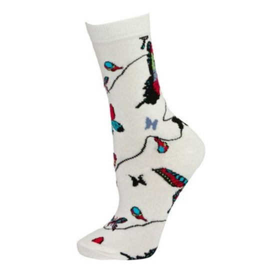 Cotton Blend Butterfly Ankle Socks - Leggsbeautiful