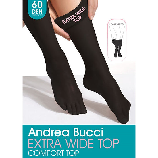 Load image into Gallery viewer, ANDREA BUCCI EXTRA WIDE COMFORT TOP OPAQUE KNEE HIGHS - Leggsbeautiful
