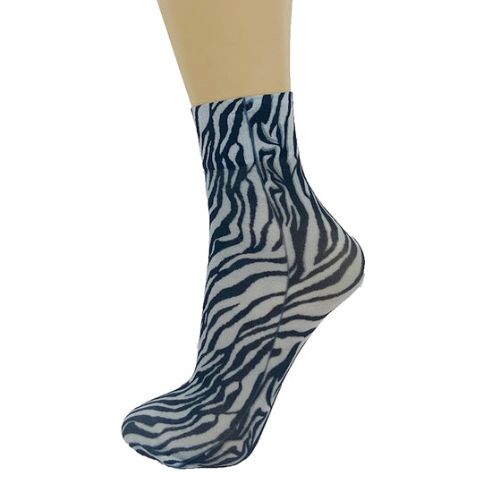 Pamela Mann Zebra Print Ankle Socks