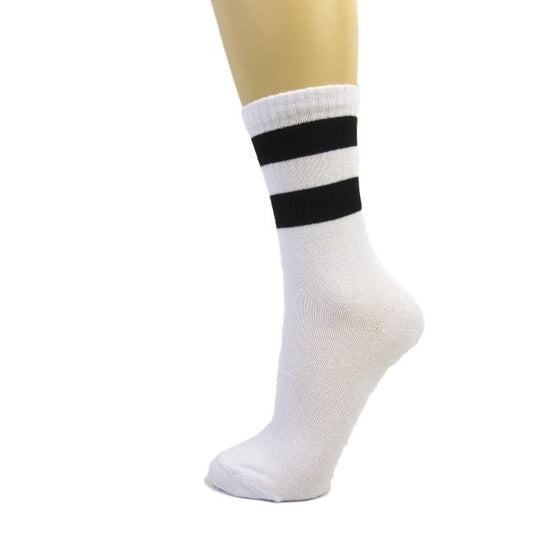 Load image into Gallery viewer, Two Stripe Athletic Style Ankle Socks - Leggsbeautiful
