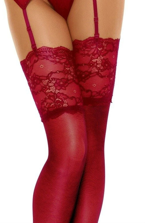 Beauty Night Romance Deep Lace Top Stockings