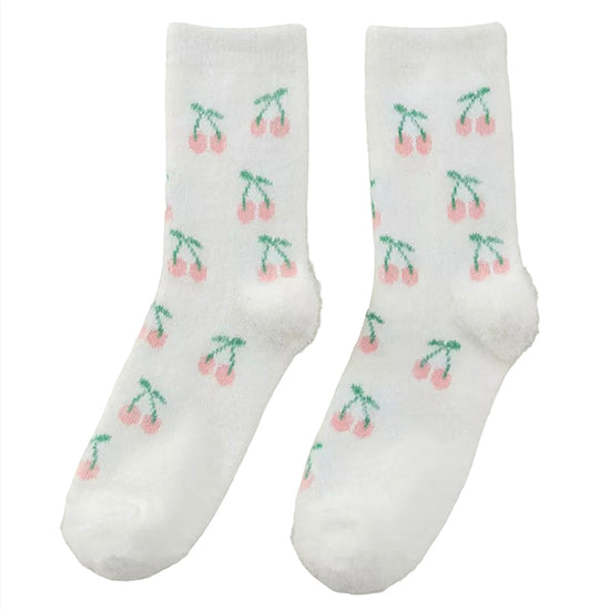 Soft Cosy Acrylic Fruit Printed Bed Socks