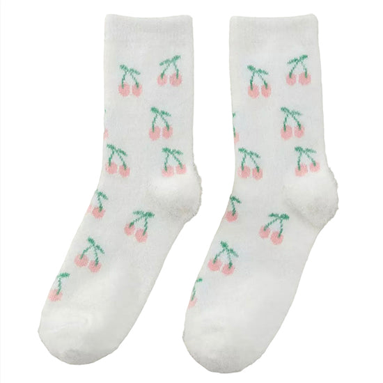 Load image into Gallery viewer, Soft Cosy Acrylic Fruit Printed Bed Socks

