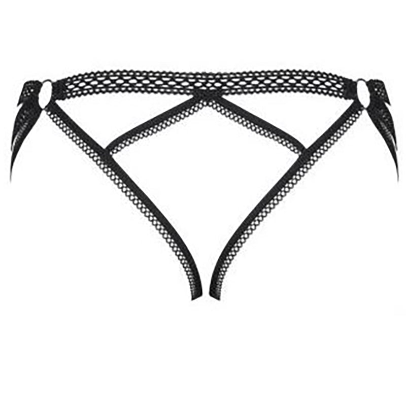 Obsessive Darkie 2 Strap Double Net Suspender Belt
