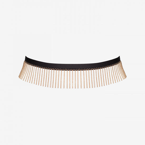 Load image into Gallery viewer, Promees Estrella Gold Chain Fringe Belt
