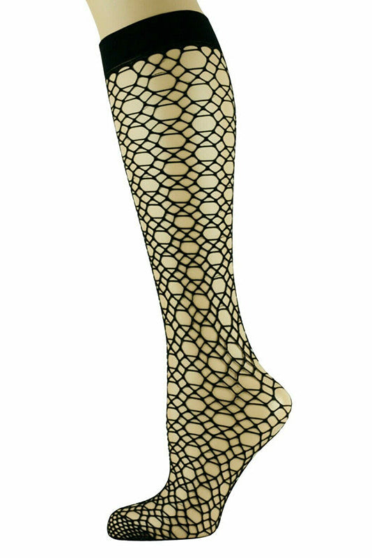Circular Open Net Knee High Socks-LEGGSBEAUTIFUL