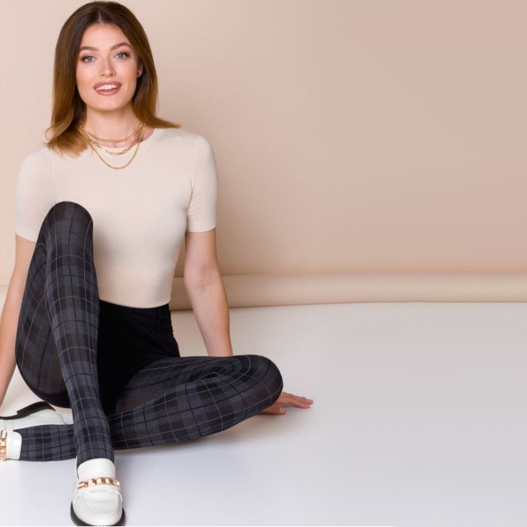 Gabriella Nessa Tartan Opaque Tights