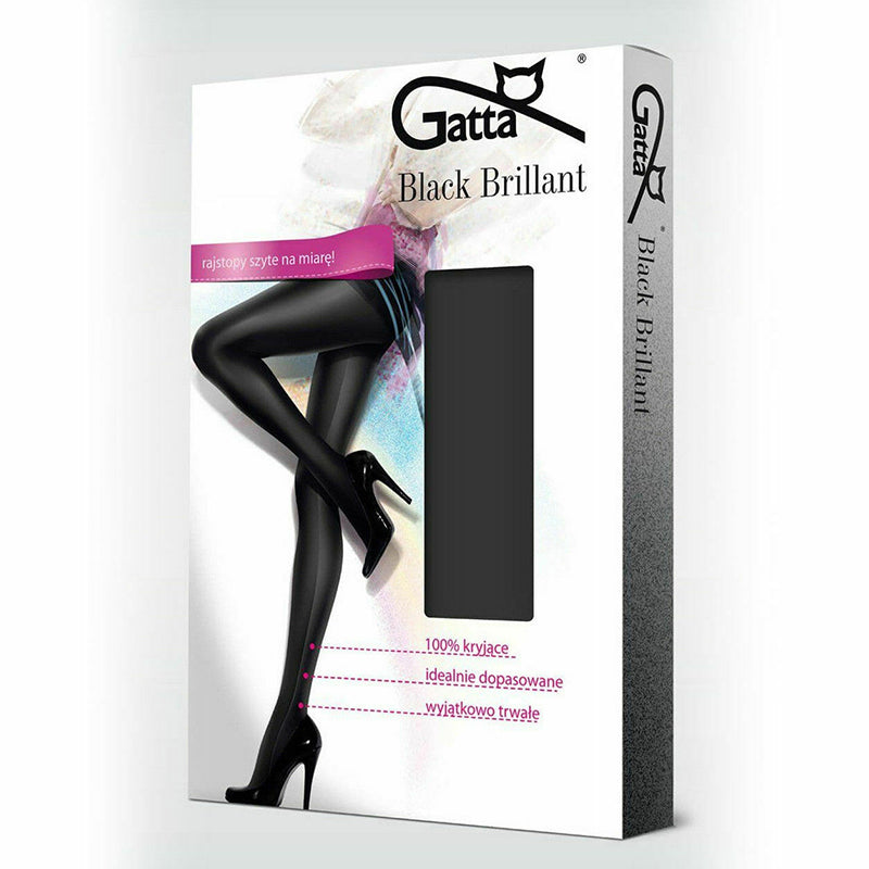 
                      
                        Gatta 120 Denier Black Brilliant Tights - Leggsbeautiful
                      
                    