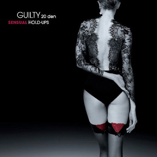 NOQ Guilty 20 Sheer Lace Insert Hold Ups
