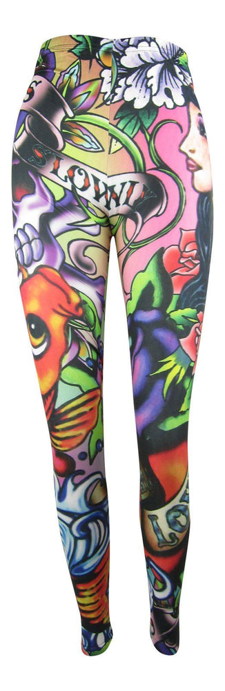 
                      
                        Silky Blaze Skull Print Leggings - Leggsbeautiful
                      
                    