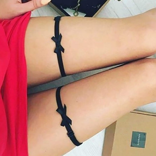 
                      
                        Promees Jessica Leg Garters With Satin Bows - Leggsbeautiful
                      
                    