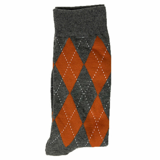 Cotton Blend Dual Colour Argyle Ankle Socks