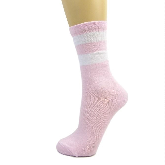 Two Stripe Athletic Style Ankle Socks - Leggsbeautiful