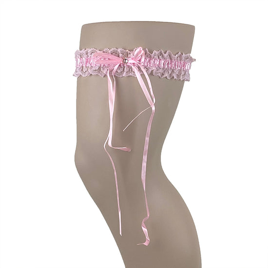 Plus Size Stretch Lace Garter With Diamante