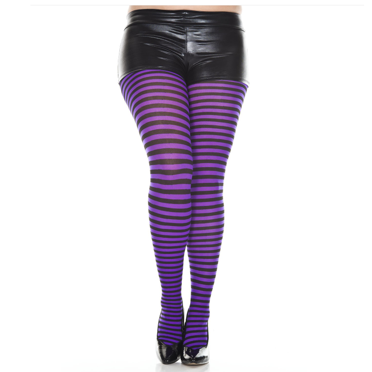 
                      
                        Leg Avenue Plus Size Striped Ringer Tights - Leggsbeautiful
                      
                    