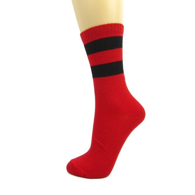 Two Stripe Athletic Style Ankle Socks - Leggsbeautiful