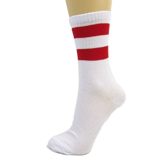 Two Stripe Athletic Style Ankle Socks - Leggsbeautiful