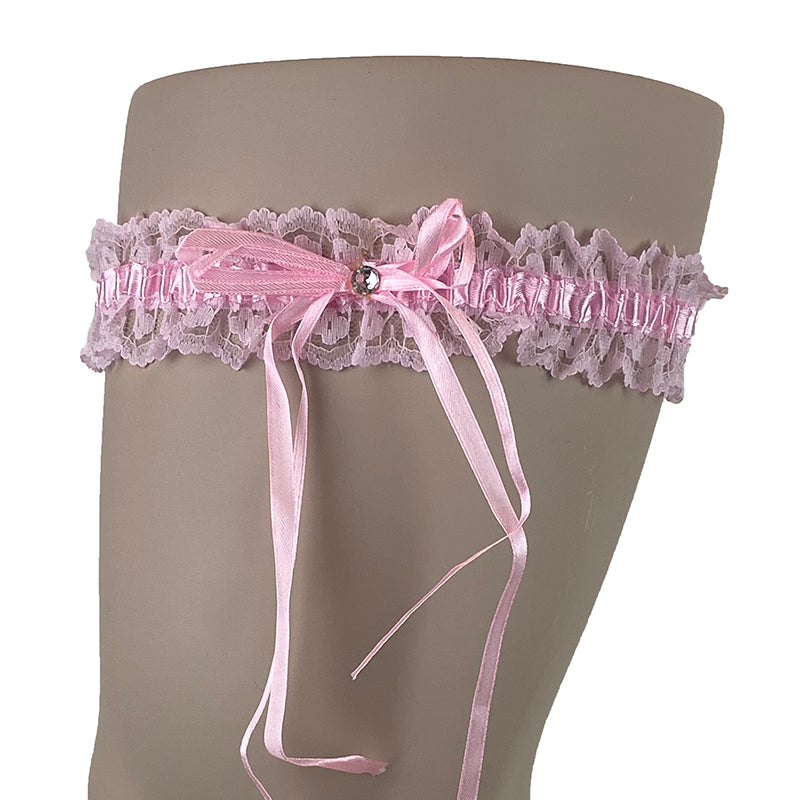 Plus Size Stretch Lace Garter With Diamante