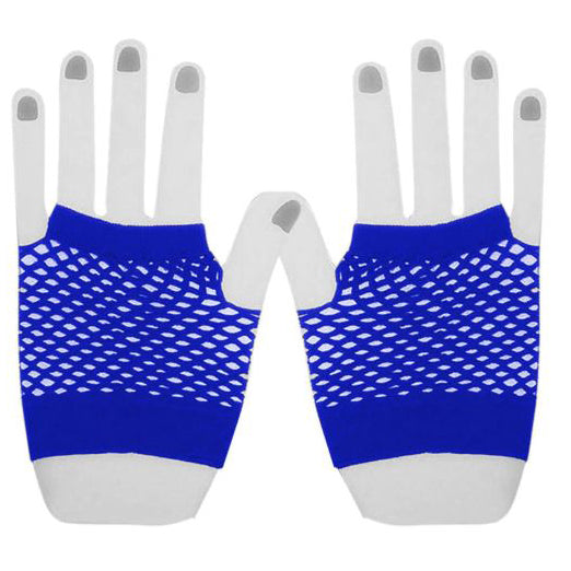 Silky Wrist Length Neon Stretch Fishnet Gloves - Leggsbeautiful